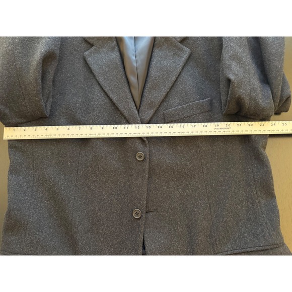 Eddie Bauer Wool Cashmere Blazer Mens 44T Dark Gray 3-Button Sport Coat Jacket - Picture 11 of 15